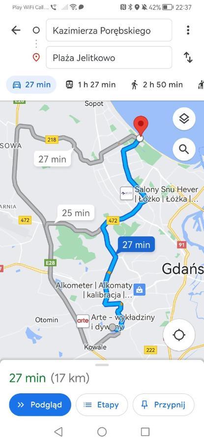 格但斯克Przytulna Kawalerka Z Ogrodem公寓 外观 照片